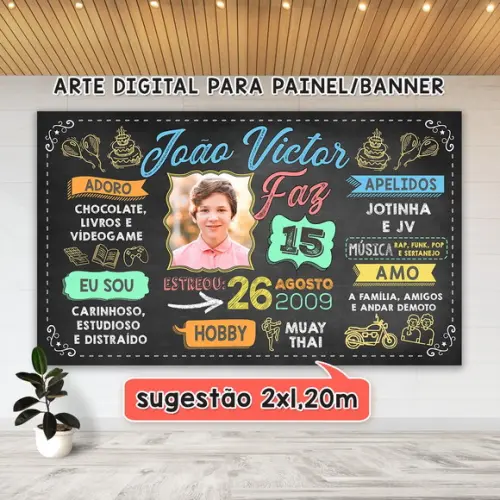 Arte Digital Painel Aniversário 15 Anos