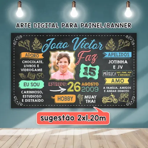 Arte Digital Painel Aniversário 15 Anos