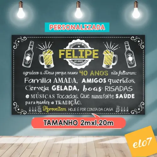 Arte Digital Painel Chalkboard Festa - Boteco Do Felipe
