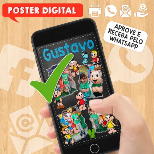 Arte Digital Poster A3 Turma Monica Fotos