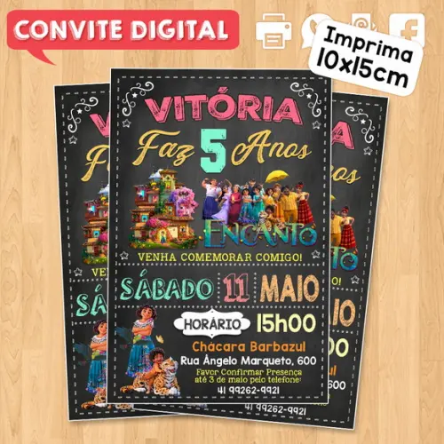 Convite Digital Aniversário Encanto Disney