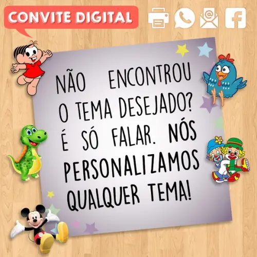 Convite Digital Aniversário Moana Disney