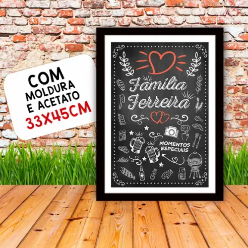Quadro Pôster A3 c Moldura Momentos Especiais 30x42cm