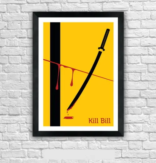 Quadro Pôster A3 c/ Kill Bill Filme 30x42cm