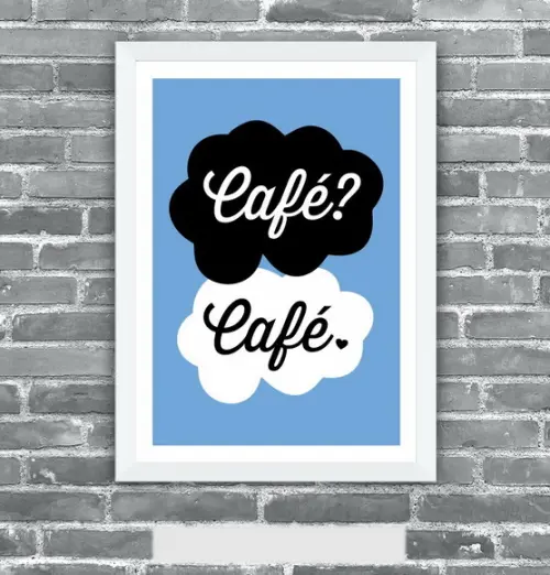 Quadro Pôster A3 c/ Moldura - a Culpa É do Café 30x42cm
