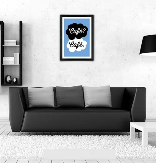 Quadro Pôster A3 c/ Moldura - a Culpa É do Café 30x42cm