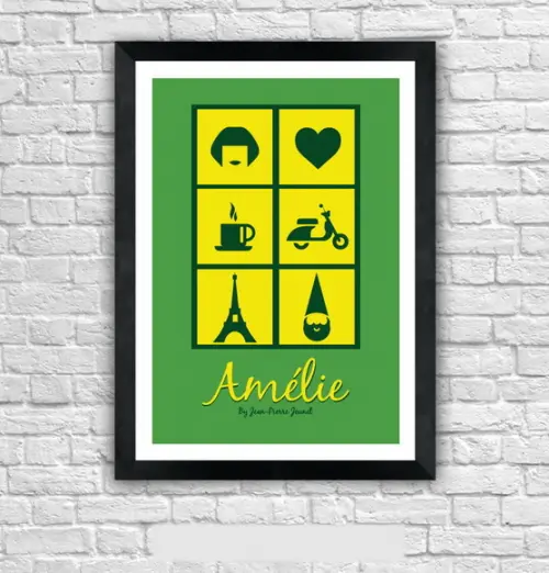 Quadro Pôster A3 c/ Moldura -amelie Poulain 30x42cm