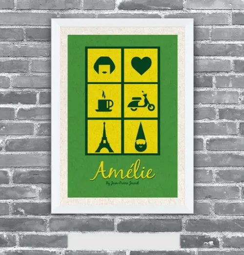 Quadro Pôster A3 c/ Moldura -amelie Poulain 30x42cm