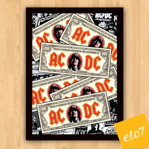 Quadro Pôster A3 c/ Moldura -angus Money 30x42cm