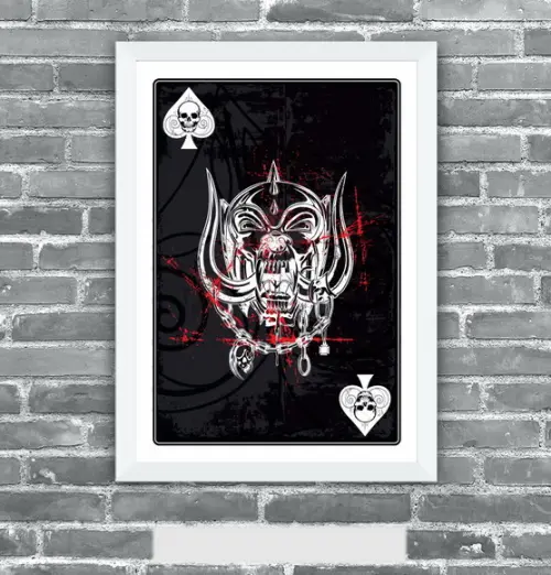 Quadro Pôster A3 c/ Moldura -black Ace 30x42cm