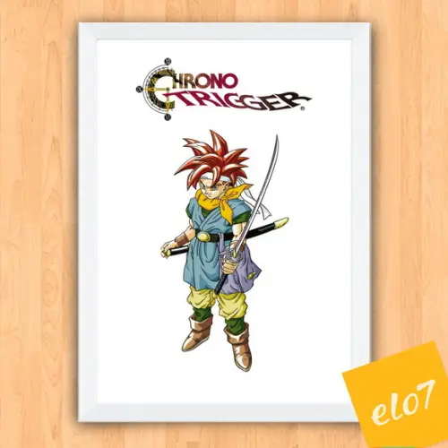 Quadro Pôster A3 c/ Moldura -chrono Trigger 30x42cm