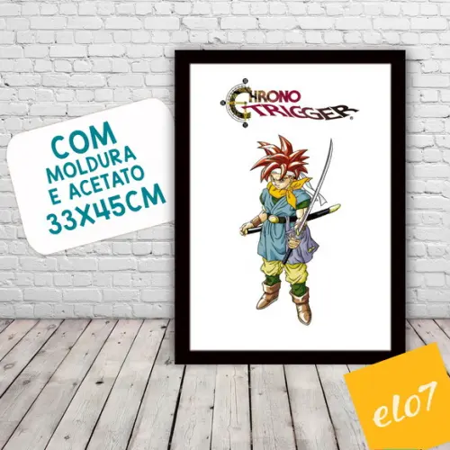 Quadro Pôster A3 c/ Moldura -chrono Trigger 30x42cm