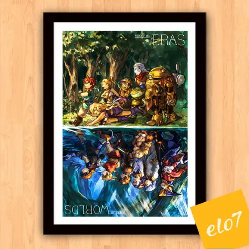 Quadro Pôster A3 c/ Moldura -chrono Trigger 30x42cm