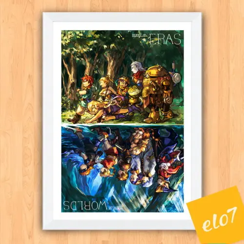 Quadro Pôster A3 c/ Moldura -chrono Trigger 30x42cm