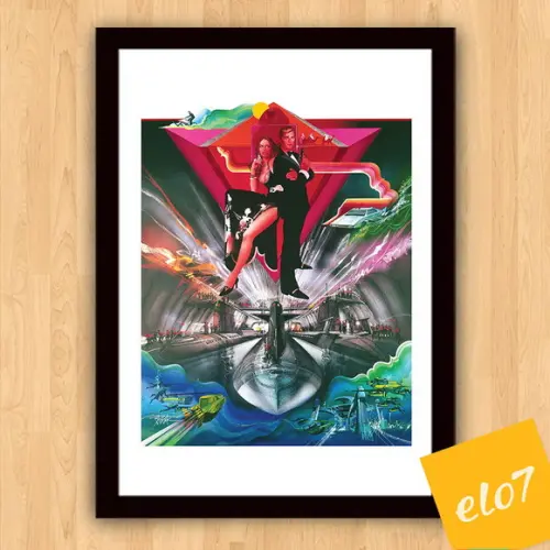 Quadro Pôster A3 c/ Moldura 007 The Spy Who Loved 30x42cm