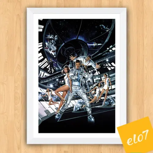 Quadro Pôster A3 c/ Moldura 007 Moonraker 30x42cm