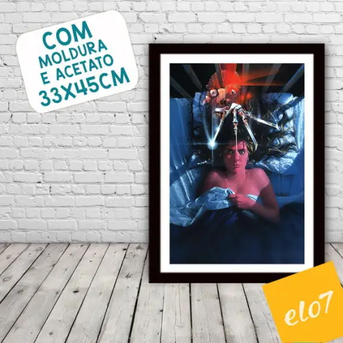 Quadro Pôster A3 c/ Moldura a Hora do Pesadêlo 30x42cm