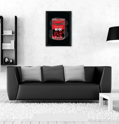 Quadro Pôster A3 c/ Moldura Acdc Campbell´s 30x42cm
