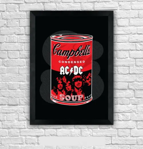 Quadro Pôster A3 c/ Moldura Acdc Campbell´s 30x42cm
