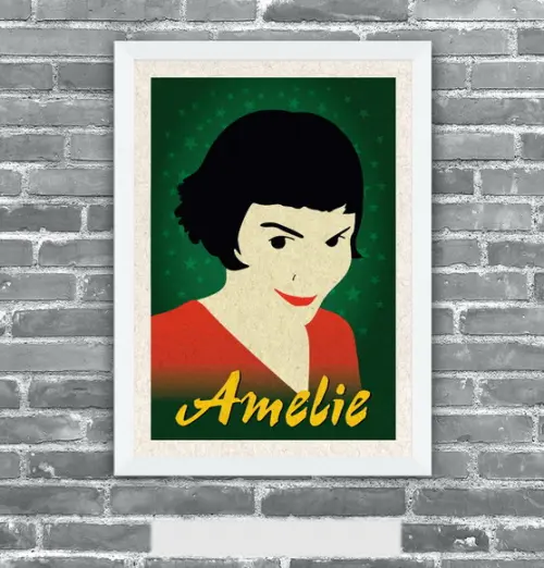 Quadro Pôster A3 c/ Moldura Amelie Poulain 30x42cm