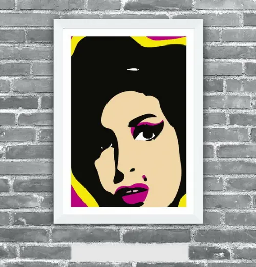 Quadro Pôster A3 c/ Moldura Amy Pop Art 30x42cm