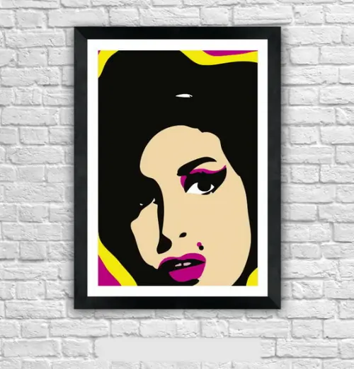 Quadro Pôster A3 c/ Moldura Amy Pop Art 30x42cm