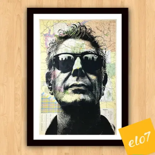 Quadro Pôster A3 c/ Moldura Anthony Bourdain 30x42cm