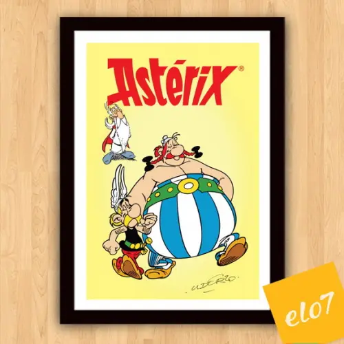Quadro Pôster A3 c/ Moldura Asterix e Obelix 30x42cm