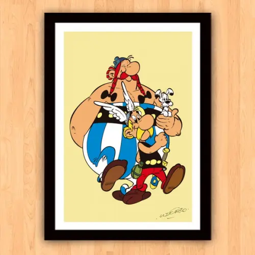 Quadro Pôster A3 c/ Moldura Asterix e Obelix 30x42cm