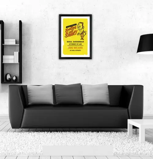 Quadro Pôster A3 c/ Moldura Better Call Saul 30x42cm
