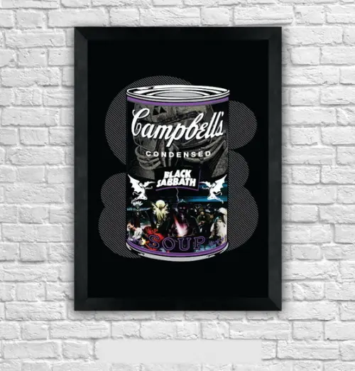 Quadro Pôster A3 c/ Moldura Black Sabbath Campbell´s 30x42cm