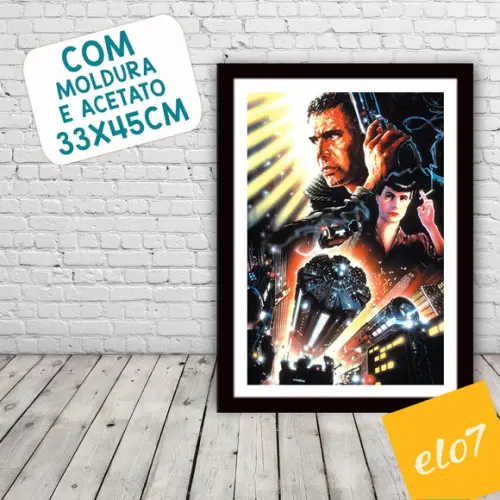 Quadro Pôster A3 c/ Moldura Blade Runner 30x42cm