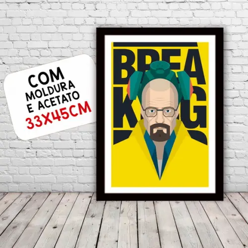 Quadro Pôster A3 c/ Moldura Breaking Bad - 30x42cm