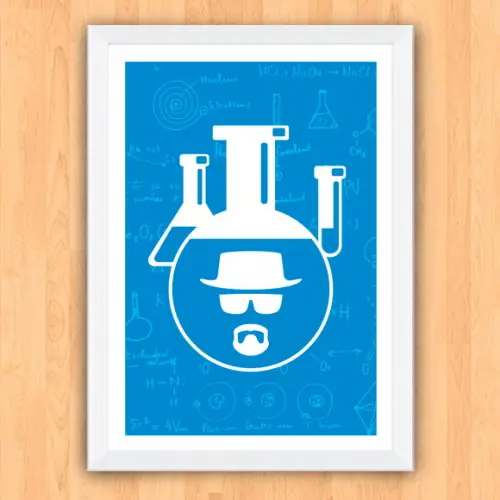 Quadro Pôster A3 c/ Moldura Breaking Bad - 30x42cm