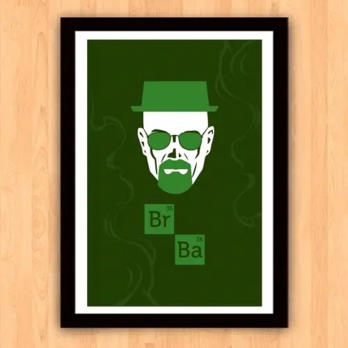 Quadro Pôster A3 c/ Moldura Breaking Bad - 30x42cm