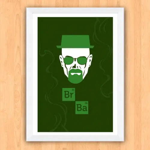 Quadro Pôster A3 c/ Moldura Breaking Bad - 30x42cm