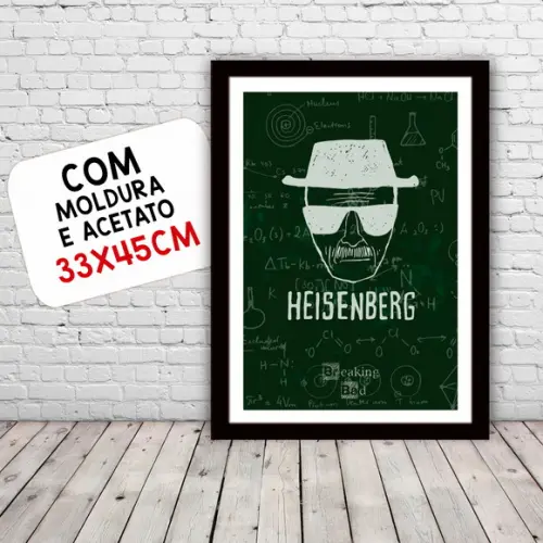 Quadro Pôster A3 c/ Moldura Breaking Bad - 30x42cm