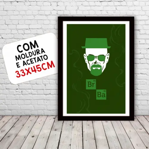 Quadro Pôster A3 c/ Moldura Breaking Bad - 30x42cm