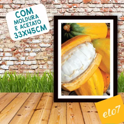 Quadro Pôster A3 c/ Moldura Cacau e Chocolate 30x42cm