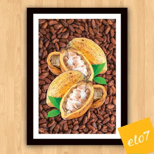 Quadro Pôster A3 c/ Moldura Cacau e Chocolate 30x42cm