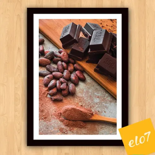 Quadro Pôster A3 c/ Moldura Cacau e Chocolate 30x42cm