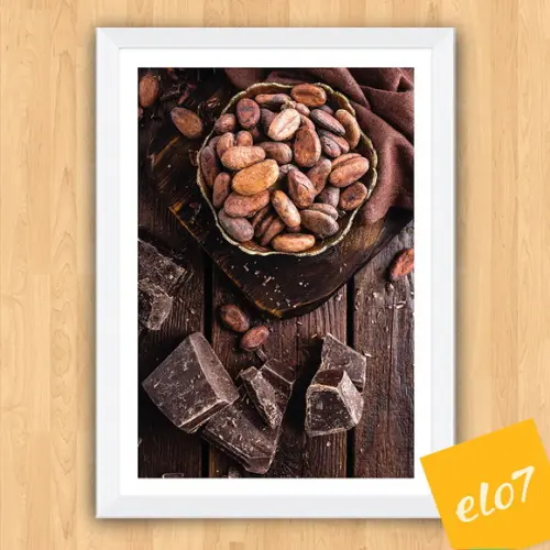Quadro Pôster A3 c/ Moldura Cacau e Chocolate 30x42cm