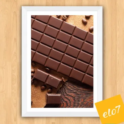 Quadro Pôster A3 c/ Moldura Cacau e Chocolate 30x42cm