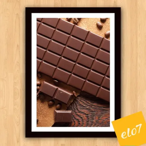 Quadro Pôster A3 c/ Moldura Cacau e Chocolate 30x42cm