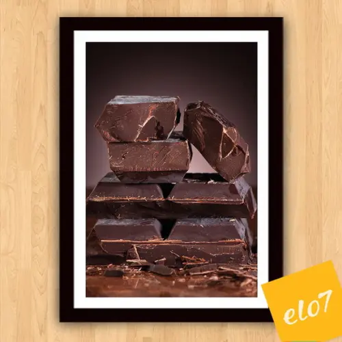 Quadro Pôster A3 c/ Moldura Cacau e Chocolate 30x42cm