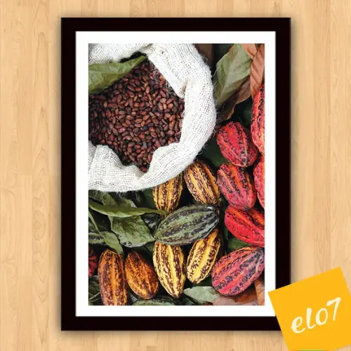 Quadro Pôster A3 c/ Moldura Cacau e Chocolate 30x42cm