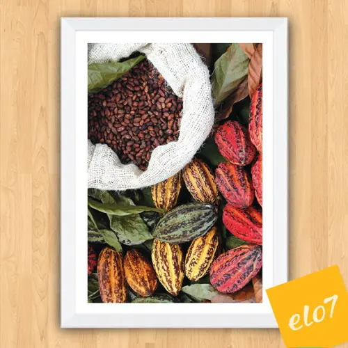 Quadro Pôster A3 c/ Moldura Cacau e Chocolate 30x42cm
