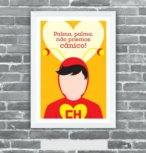 Quadro Pôster A3 c/ Moldura Chapolin Chaves Frase - 30x42cm