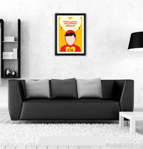 Quadro Pôster A3 c/ Moldura Chapolin Chaves Frase - 30x42cm