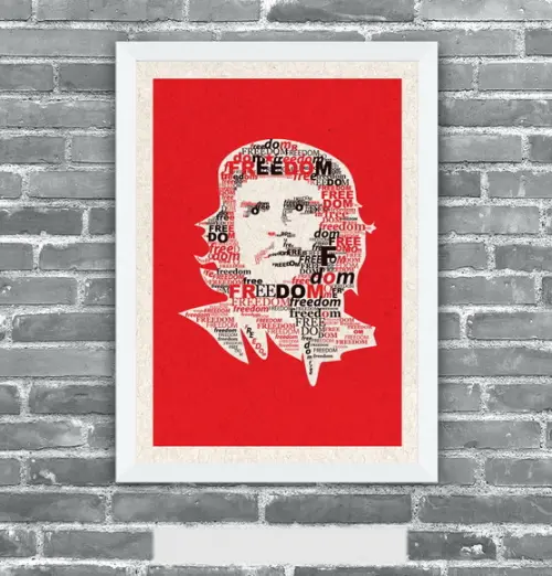 Quadro Pôster A3 c/ Moldura Che Guevara Pop Art 30x42cm